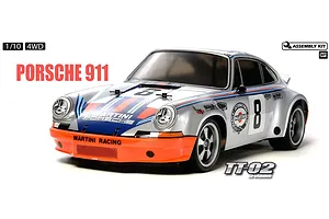 Tamiya TT-02 Porsche 911 Carrera RSR RC Car Electric 4WD 1/10 Scale Kit (no ESC) image 63550