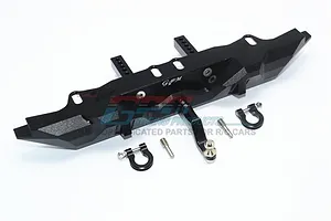 GPM Black Aluminium Rear Bumper w/ D-Rings & Drop Hitch image 63591
