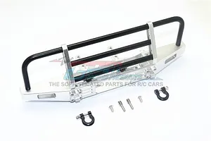 GPM Silver Aluminium Front Brush Guard Bumper w/ D-Rings image 63594