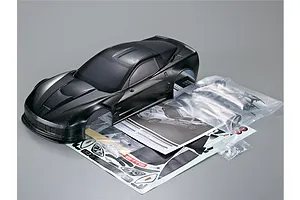 Killerbody 1/10 Corvette GT2 Black Painted Body Shell w/ Decal Sheet