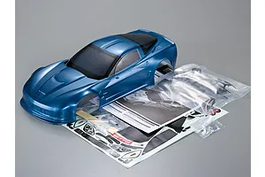 Killerbody 1/10 Corvette GT2 Metallic Blue Painted Body Shell w/ Decal Sheet