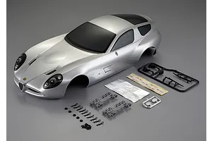 Killerbody 1/10 Alfa Romeo TZ3 Corsa Silver Painted Body Shell w/ Accessories