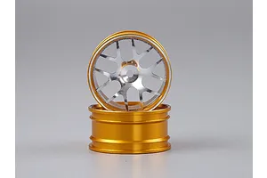 Killerbody 1.9" Gold/Silver Aluminium Corvette GT2 T-Drift Rims 2Pcs