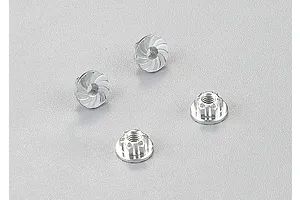 Killerbody Silver Aluminium Flange Locknuts 4Pcs