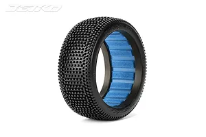 Jetko 1/8 Buggy Block In Tyres w/ Medium Soft Insert/Blue Grey 2Pcs
