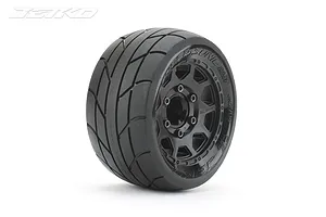 Jetko 1/10 St 2.8 Ex-Super Sonic Tyres On Black Claw Rims w/ Medium Soft Inserts, 12mm, Narrow 2Pcs