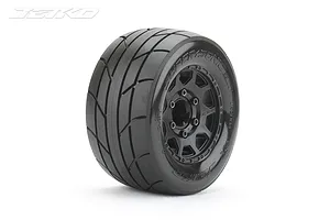 Jetko 1/10 Mt 2.8 Ex-Super Sonic Tyres On Black Claw Rims w/ Medium Soft Inserts, 12mm, Narrow 2Pcs