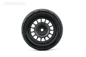 Jetko 1.9" GT Evolution Medium Soft Tyres on Black Radial Rims - Glued Wheels 4Pcs image 64630