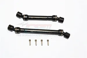 GPM Black Steel Front &amp; Rear Centre Universal CVD Drive Shafts 2Pcs