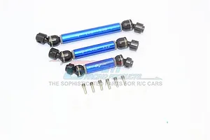 GPM Blue Steel &amp; Aluminium Front, Centre &amp; Rear Universal CVD Drive Shafts 3Pcs