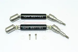 GPM Black Steel &amp; Aluminium Front Universal CVD Drive Shafts 2Pcs