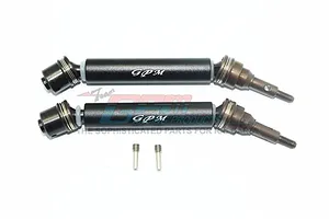 GPM Black Hardened Steel &amp; Aluminium Front Universal CVD Drive Shafts 2Pcs