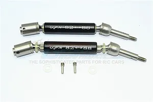GPM Black Steel &amp; Aluminium Rear Universal CVD Drive Shafts 2Pcs