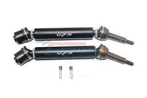 GPM Black Hardened Steel &amp; Aluminium Rear Universal CVD Drive Shafts 2Pcs