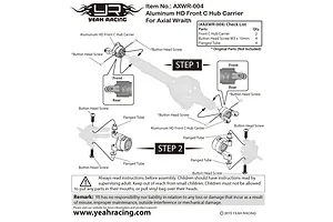 Yeah Racing 1/10 Axial Wraith Aluminium HD Front C-Hubs 2Pcs image 65463