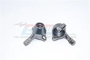 GPM Grey Silver Aluminium Front Steering Hub Carriers (C-Hubs) 2Pcs image 65610