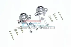 GPM Grey Silver Aluminium Front Steering Hubs 2Pcs image 65690