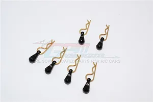 GPM Black Body Pins For 1-36 TO 1-16 Models w/ Easy Pull Tabs 6Pcs image 65885