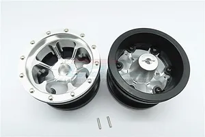 GPM Silver Aluminium 2.2" 6 Spoke Beadlock Rims 2Pcs