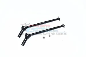 GPM Black Hardened Steel Rear Universal CVD Drive Shafts 2Pcs w/ Grub Screws image 65969