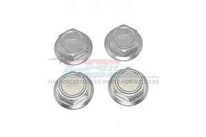 GPM Silver Aluminium 24mm Flanged Serrated Wheel Nuts 4Pcs image 65992