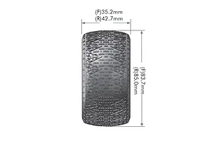 Louise 2.2" Rear E-Phantom Super Soft Compound Tyres on White Dish Rims - Glued Buggy Wheels 2Pcs image 66244