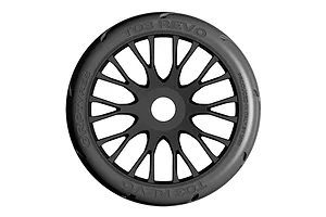 GRP 3.1" GT-T03 REVO-XB2 Extra-Soft Mounted on 20 Spoked Flex Black Rims - Glued Wheels 2Pcs image 66365