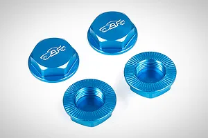 Rovan Blue Aluminium 18mm (24mm Hex) Flanged Serrated Wheel Nuts 4Pcs image 66393