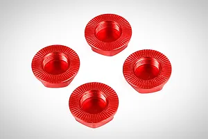 Rovan Orange Aluminium 18mm (24mm Hex) Flanged Serrated Wheel Nuts 4Pcs image 66396