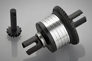 Rovan Silver Aluminium Rear Helical Cut Complete Differential w/ Pinion Gear image 66458