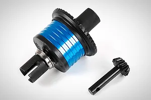 Rovan Blue Aluminium Rear Helical Cut Complete Differential w/ Pinion Gear
