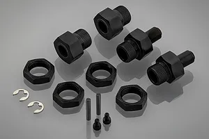 Rovan Black Aluminium Wheel Hub Set