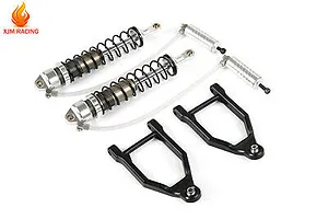 Rovan Silver Aluminium 10mm Heavy Duty Front Shocks w/ Reservoir 2Pcs