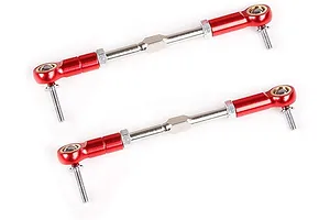 Rovan Orange Aluminium &amp; Steel Symmetrical Steering Turnbuckles w/ Rod Ends 2Pcs