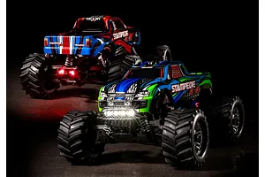 Traxxas Stampede 4x4 RC Monster Truck Electric 4WD 1/10 Scale RTR with LED Light Kit image 66850