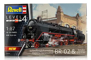 Revell 1/87 Express Train Locomotive BR 02 & Tender 2'2'T30 Scale Model Kit image 67007
