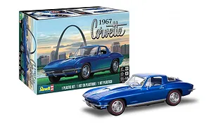 Revell 1/24 1967 Corvette Sting Ray Sport Coupe 2N1 Scale Model Kit image 67019