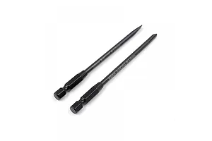 Yeah Racing Hardened Steel Power Tips 4mm Phillips And Flat Driver Set w/ Titanium Coating 2Pcs