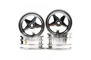 Yeah Racing 1/10 5 Spoke Silver Aluminium Rims Set 4Pcs