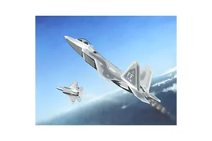 Trumpeter 1/144 F-22A Raptor Jet Fighter Scaled Plastic Model Kit image 67182