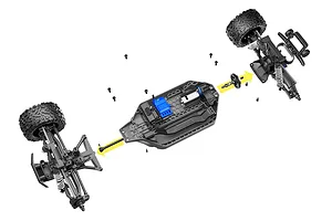 Traxxas Rustler 4x4 RC Stadium Truck Electric 4WD 1/10 Scale RTR with LED Light Kit image 67248
