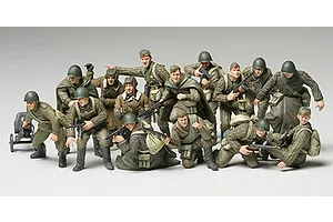 Tamiya 1/48 Russian WWII Infantry/Tank Crew Scaled Plastic Model Kit image 67409