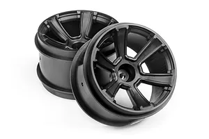 HPI 2.8" 6-Shot MT Black Rims 2Pcs image 67605