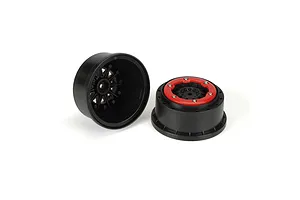 Pro-Line 2.2/3.0" Red/Black ProTrac F-11 SC Beadlock Rims 2Pcs image 67932