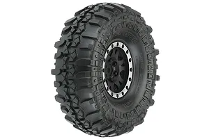Pro-Line 1.9" TSL SX Super Swamper XL Tyres on Black Impulse Rims - Beadlocked Wheels 2Pcs image 67939