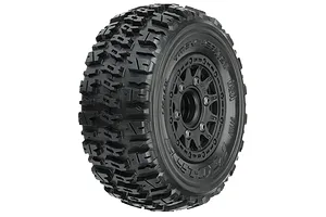 Pro-Line 2.2/3.0" Trencher X SC Tyres on Black Raid Rims - Glued Wheels 2Pcs image 67943