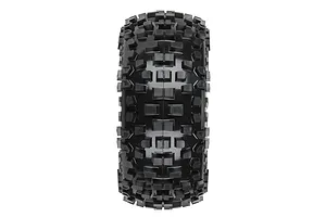 Pro-Line 2.2/3.0" Badlands SC Tyres on Black Raid Rims - Glued Wheels 2Pcs image 67948