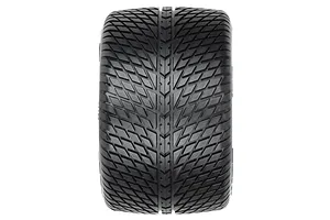 Pro-Line 3.8" Road Rage Tyres on Black Raid Rims - Glued Wheels 2Pcs image 67952