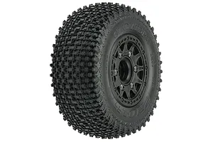 Pro-Line 2.2/3.0" Gladiator M3 SC Tyres on Black Raid Rims - Glued Wheels 2Pcs image 67955