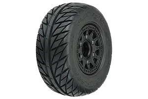 Pro-Line 2.2/3.0" Street Fighter M2 SC Tyres on Black Raid Rims - Glued Wheels 2Pcs image 67959